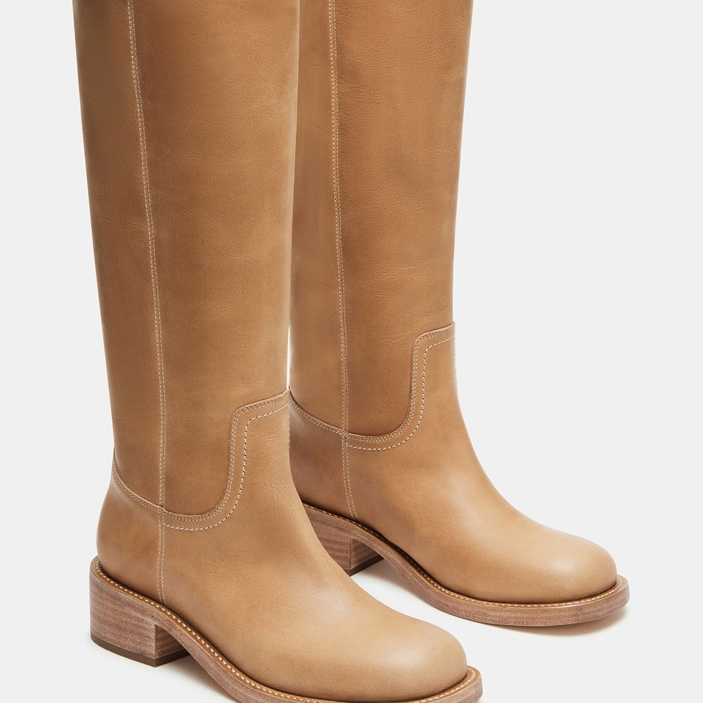 Steve Madden Riggs Wide Calf Leather Boots